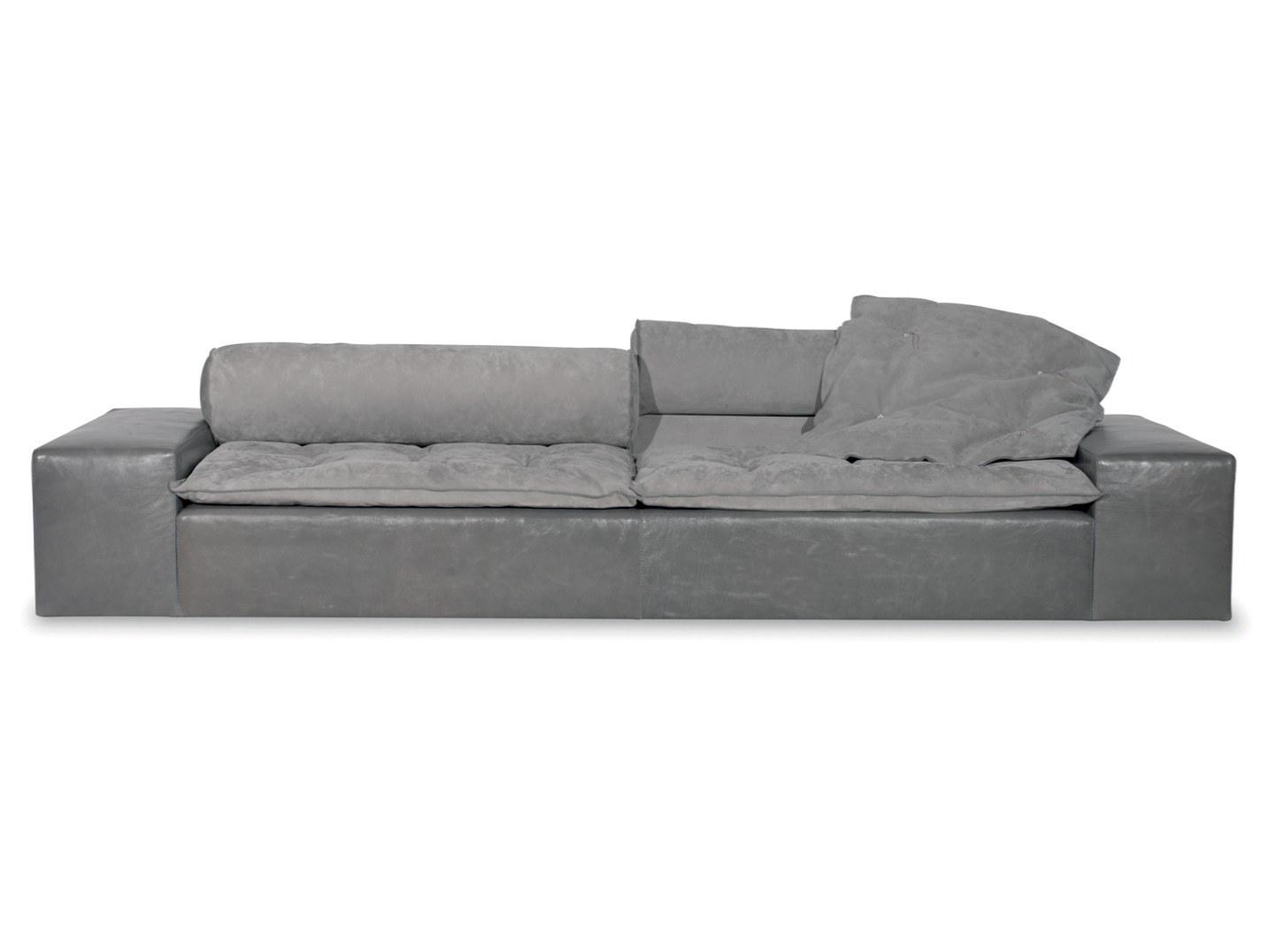 Sectional leather sofa | Miami Roll by Baxter