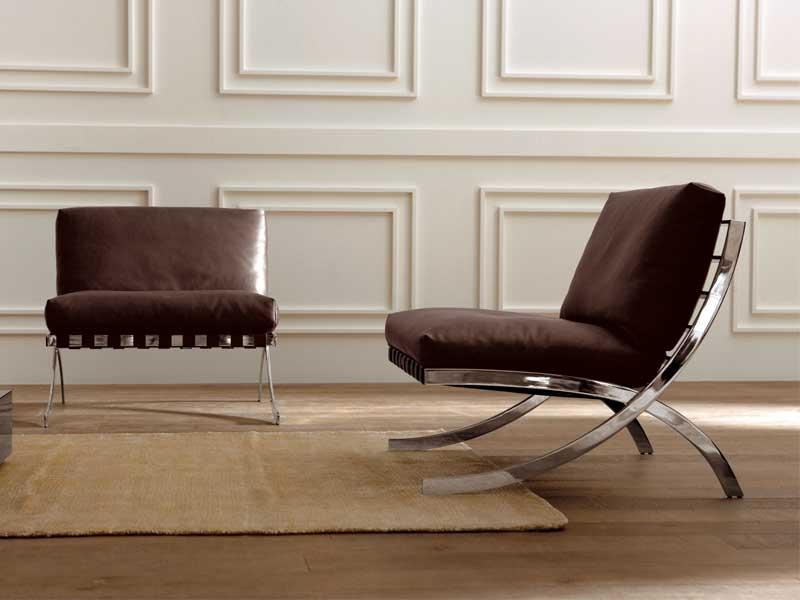 Leather armchair with removable cover | Miami by Dema