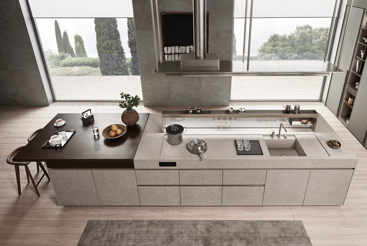 Lacquered kitchen with handles Ernestomeda Sign