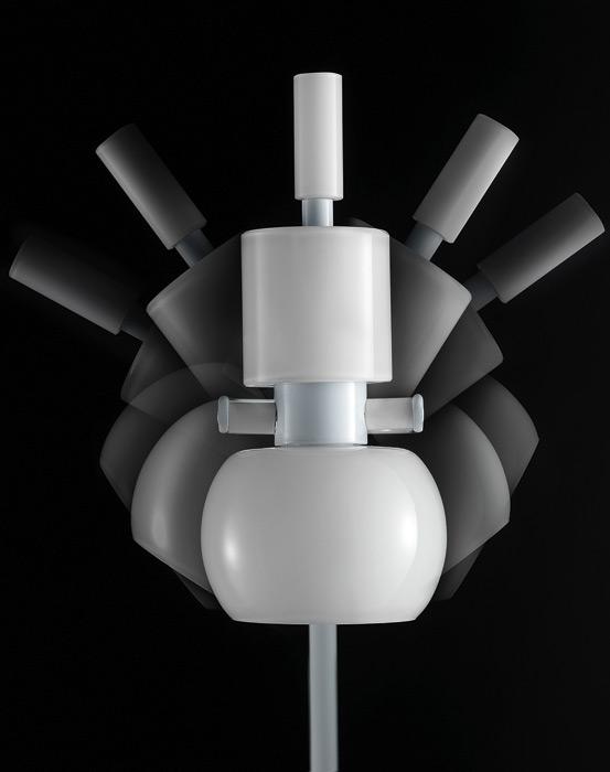 Adjustable glass floor lamp | Vega Pt by Vistosi