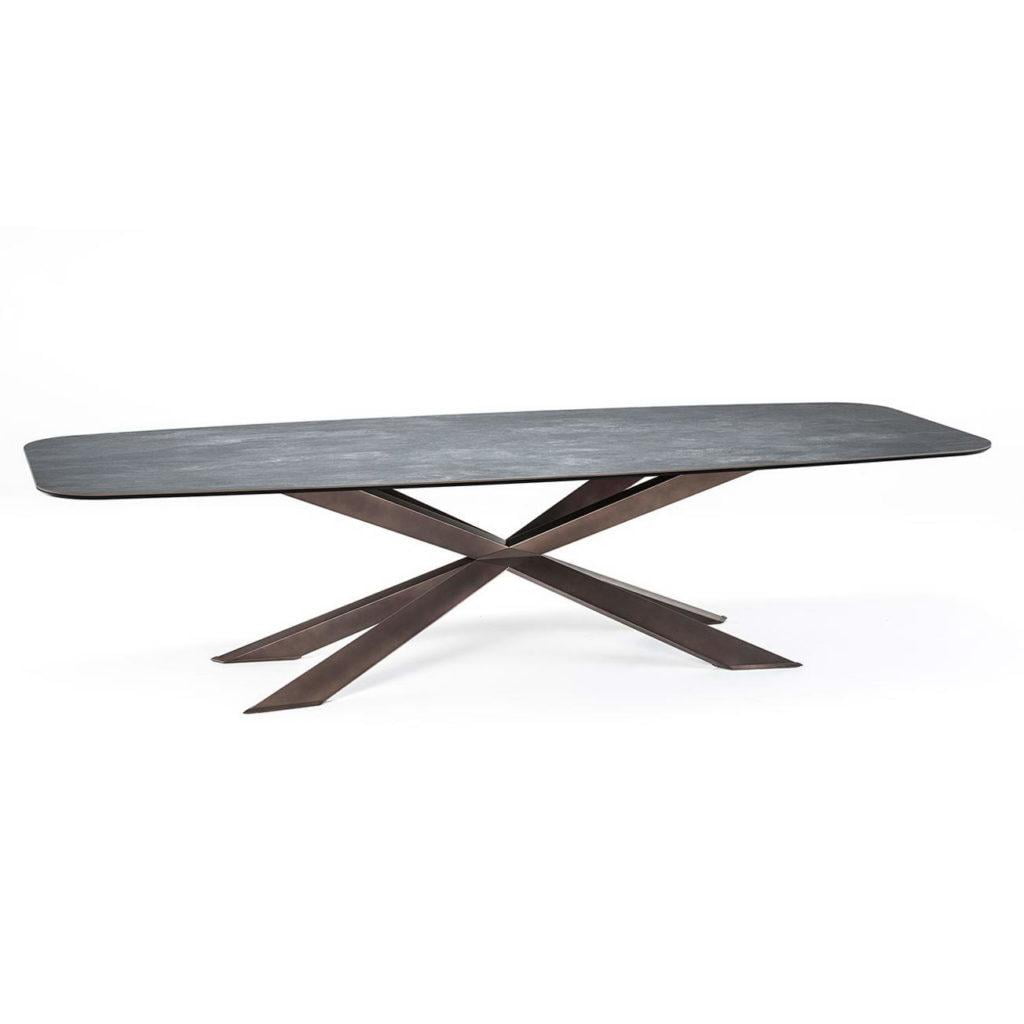 Oval metal table | Spyder Keramik by Cattelan Italia
