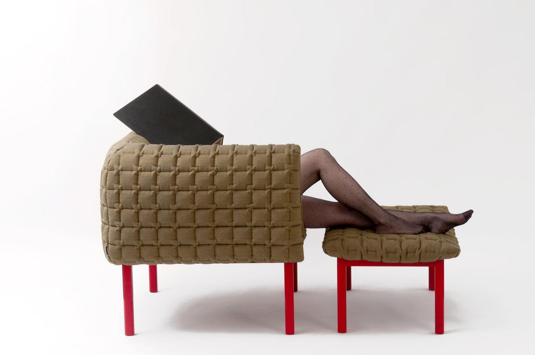 Fabric easy chair with armrests | Ruché by Ligne Roset