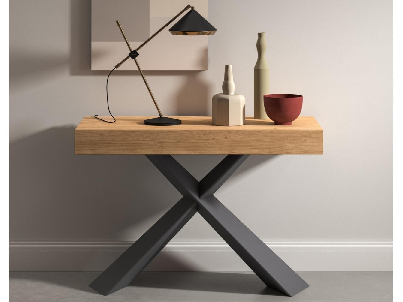 Extending rectangular wooden console table | 4you by Ozzio Italia