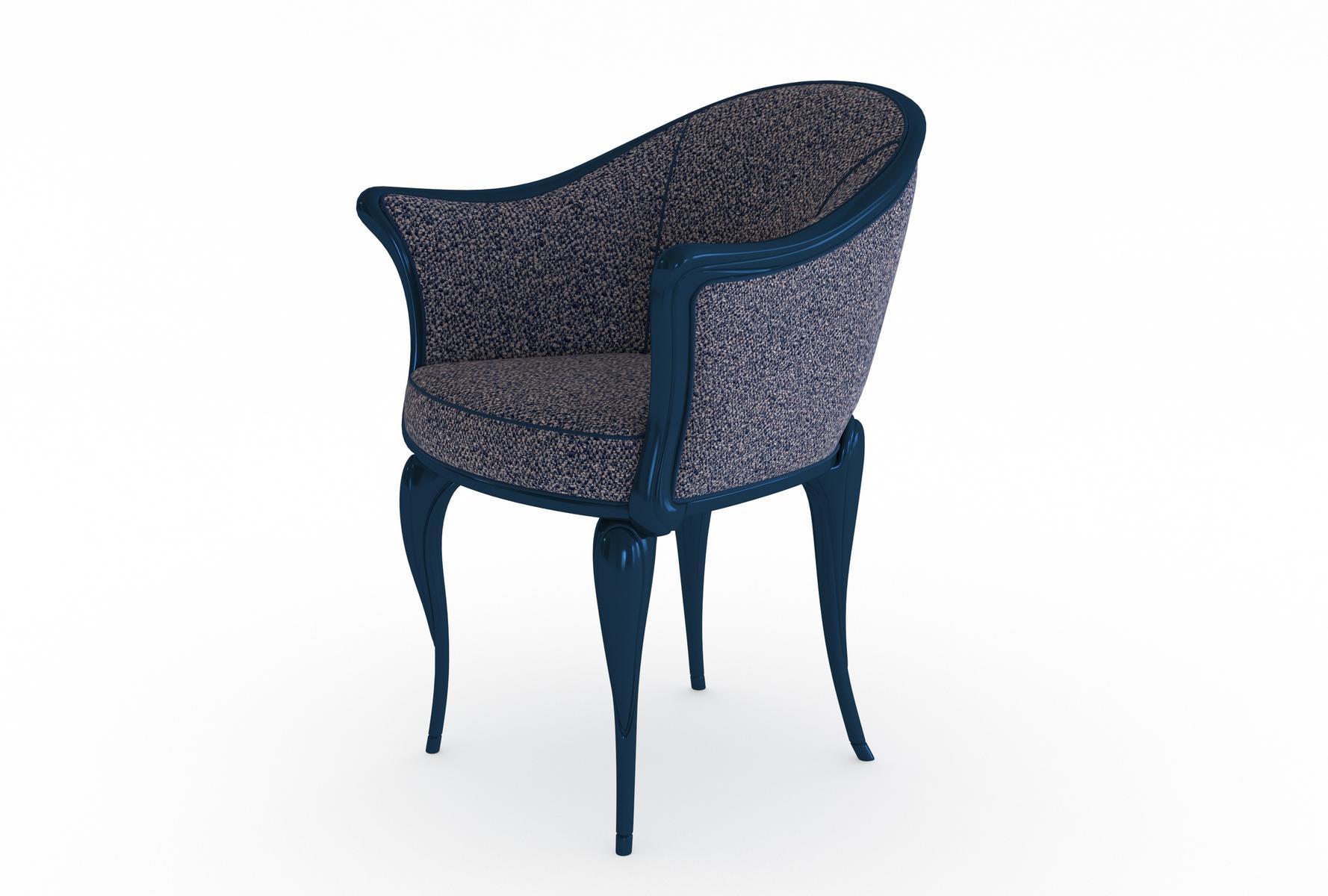 Wooden and fabric chair with armrests | Vanesio by Mantellassi 1926