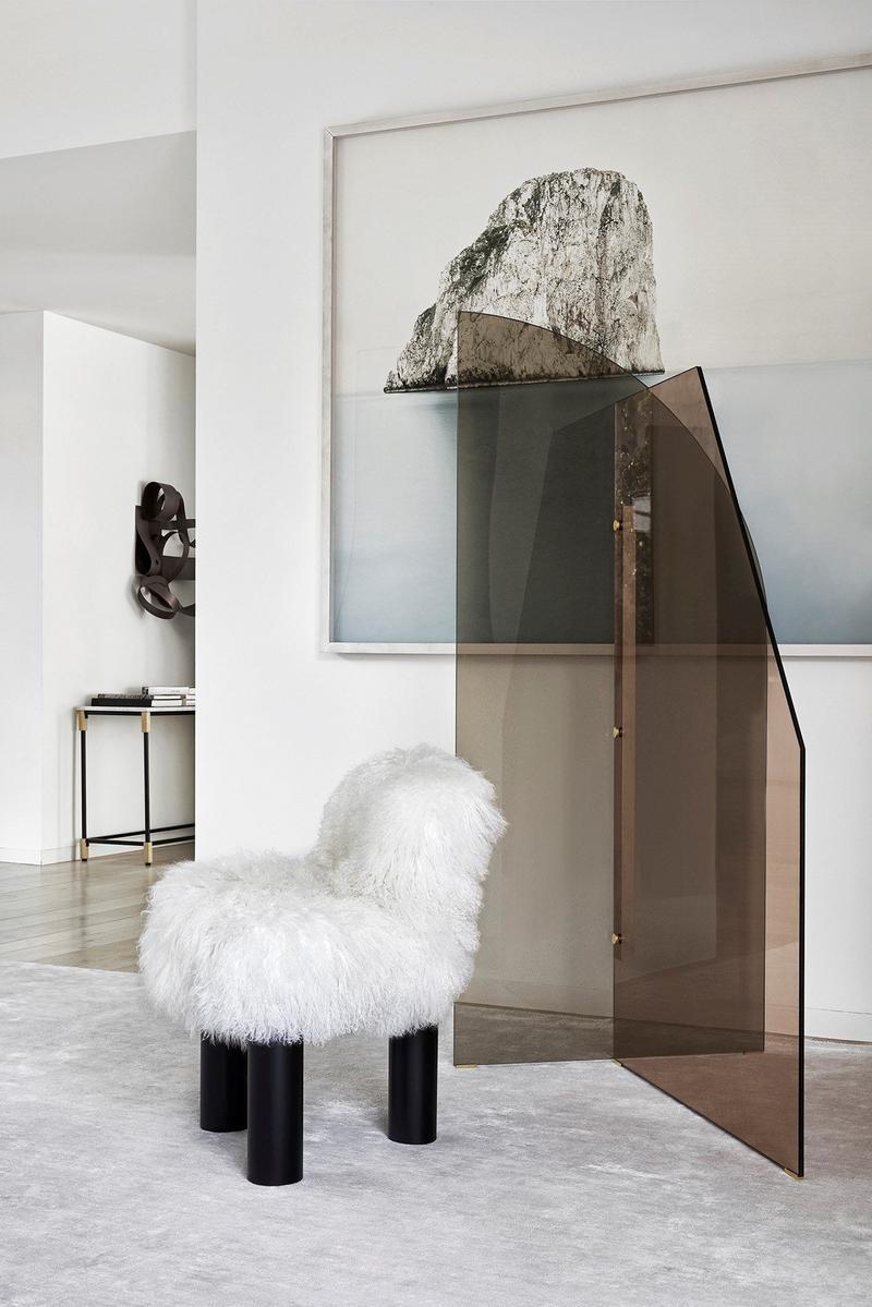 Upholstered fur armchair | Botolo Low by Arflex