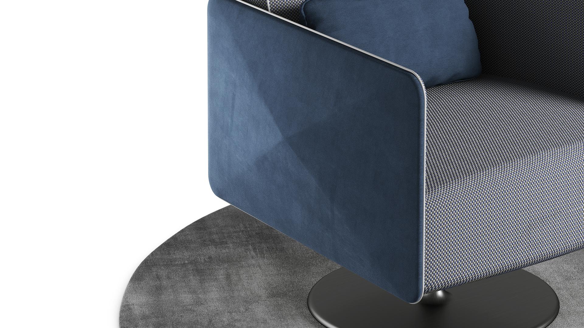 Fabric armchair with armrests | Diamante by Reflex
