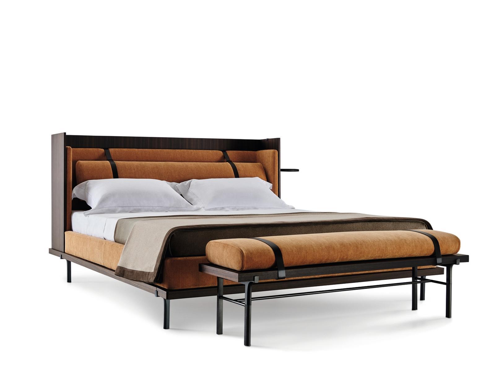 Double bed with upholstered headboard | Twelve A.m. by Molteni