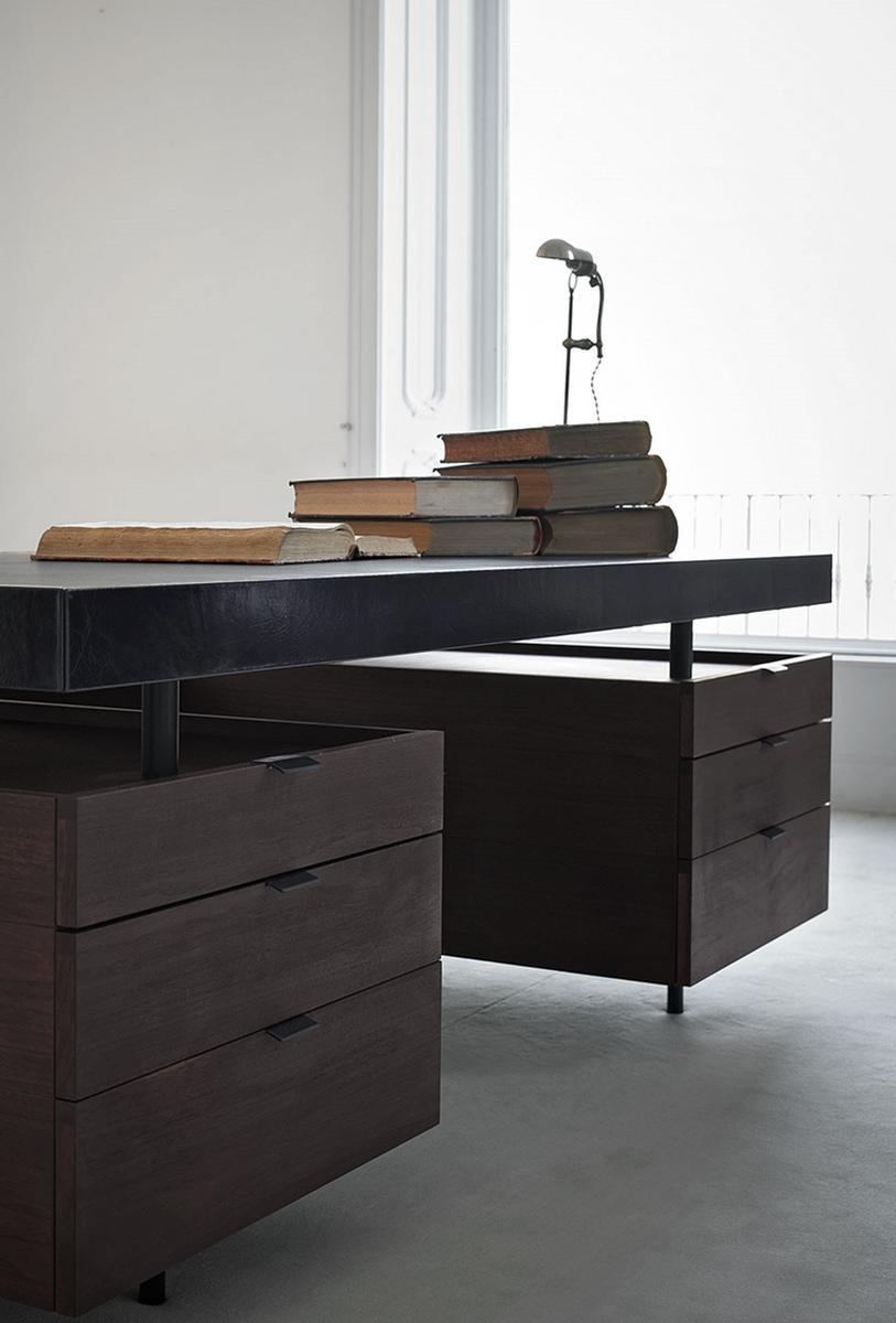 Rectangular wooden writing desk with drawers | Bourgeois by Baxter