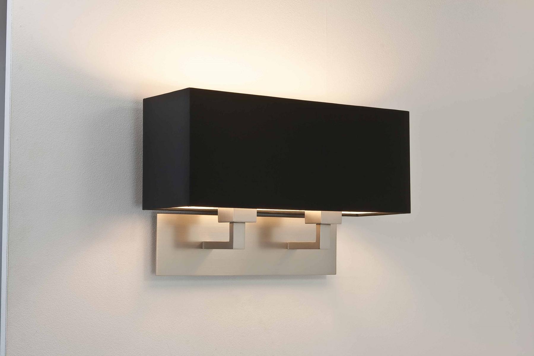 Wall lamp in steel and fabric | Park Lane Twin by Astro lighting