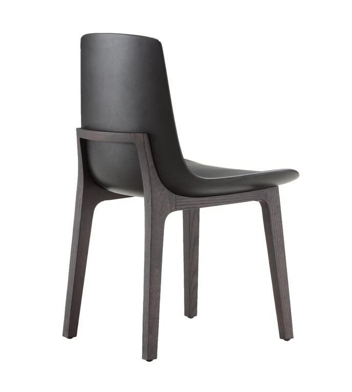 Upholstered leather chair | Ventura by Poliform