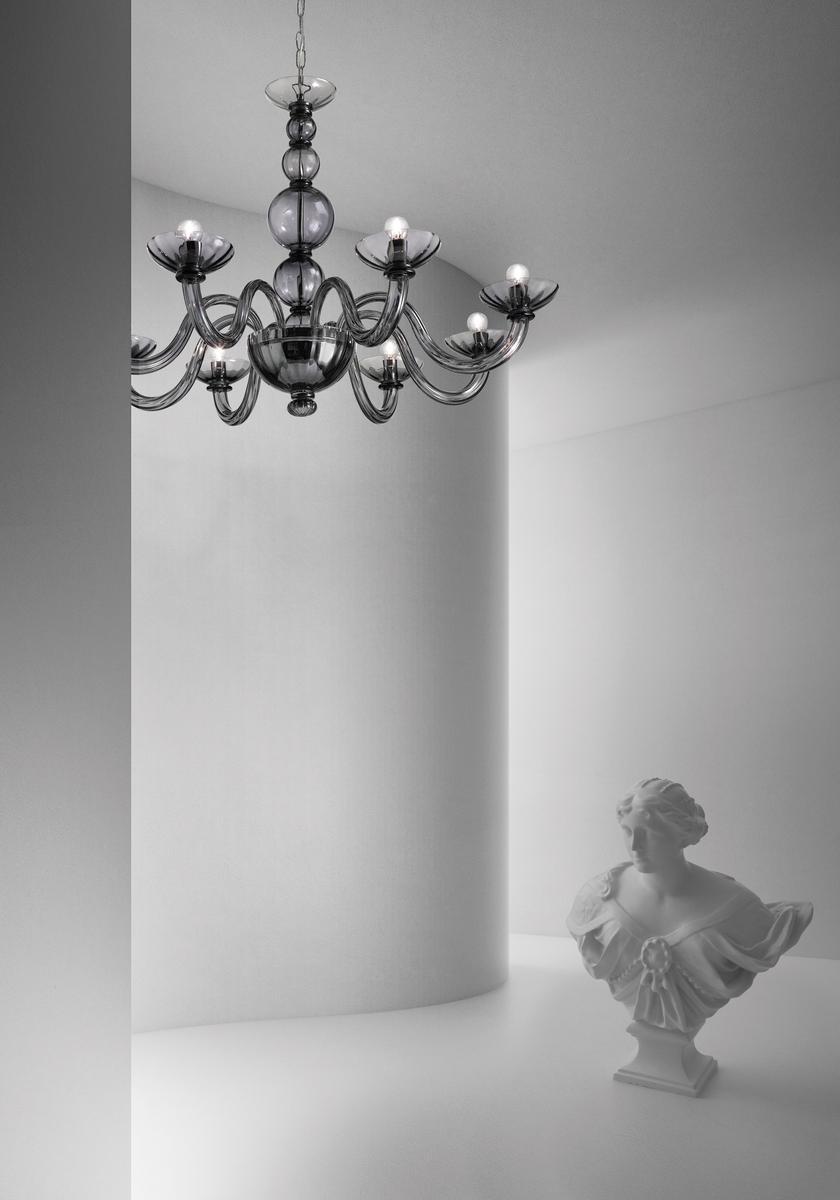 Glass chandelier | Candiano by Sylcom