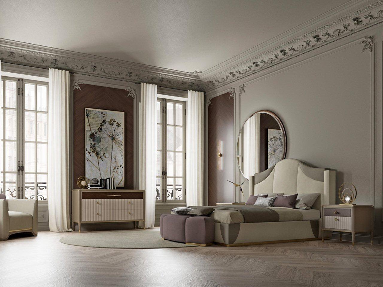 Upholstered fabric double bed | Pr.52 by Stella del Mobile