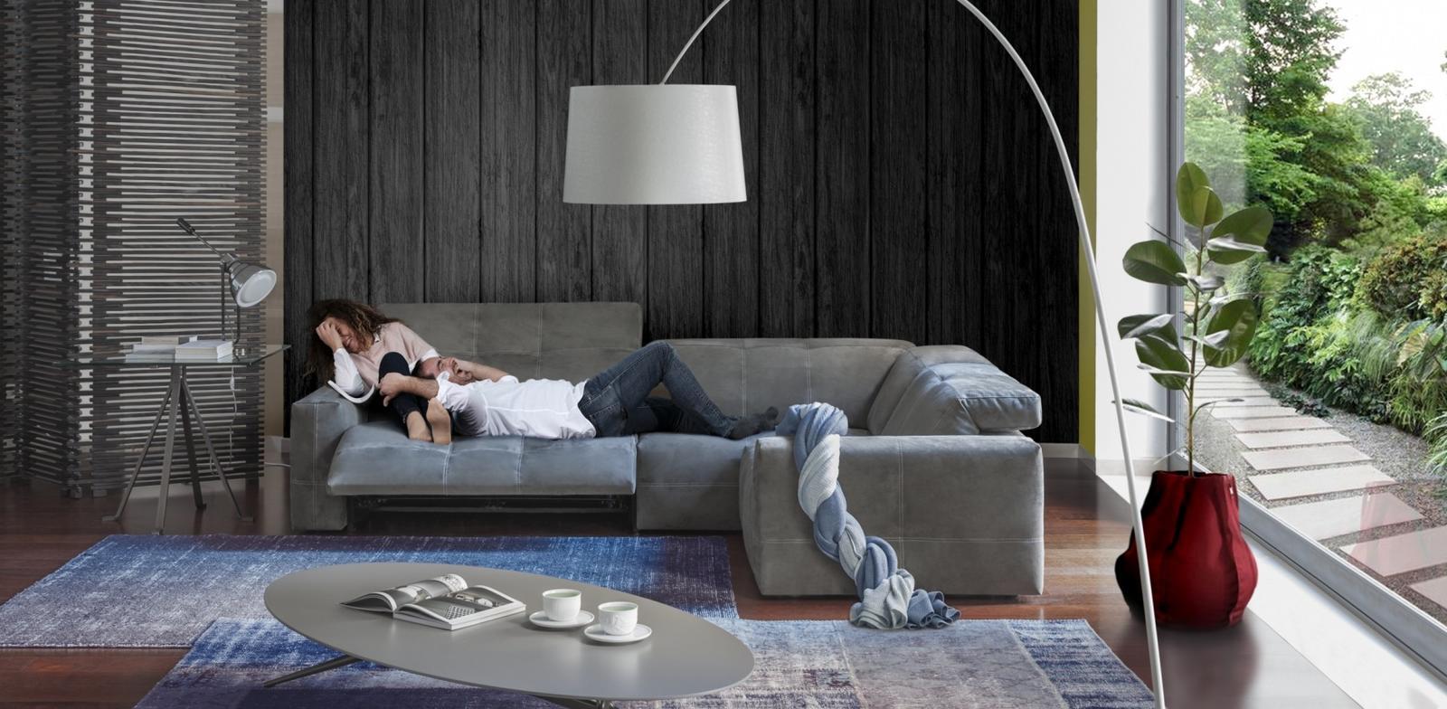 Modular velvet sofa | Nicolas by Calia Italia