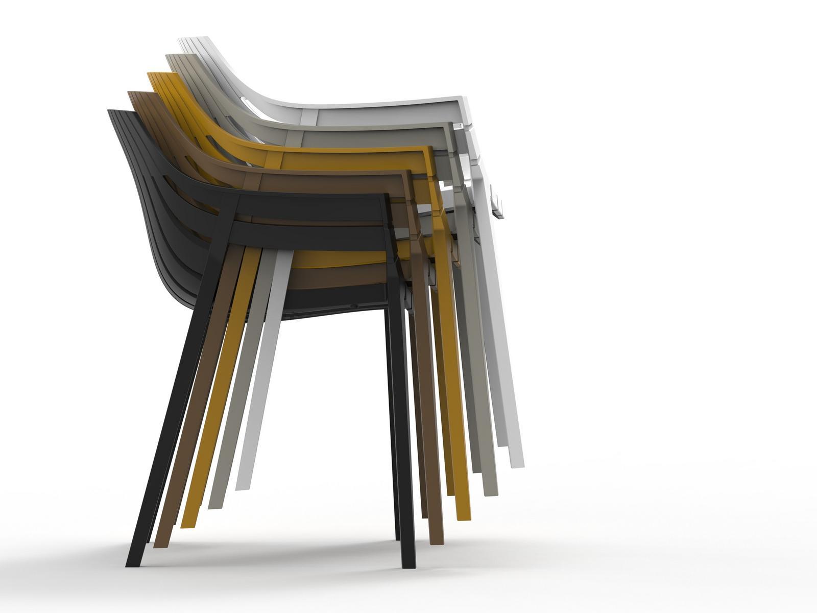 Polypropylene garden chair with armrests | Spritz by Vondom