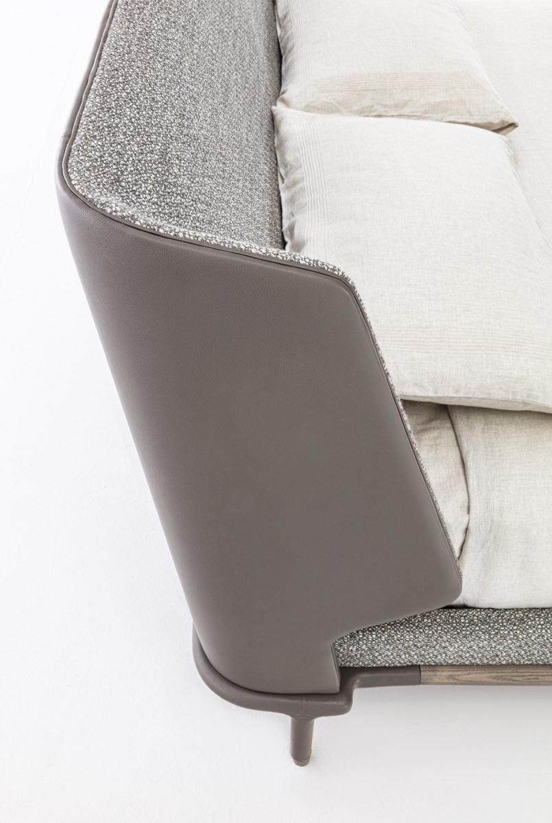 Double bed with upholstered headboard | Alfred by Frigerio