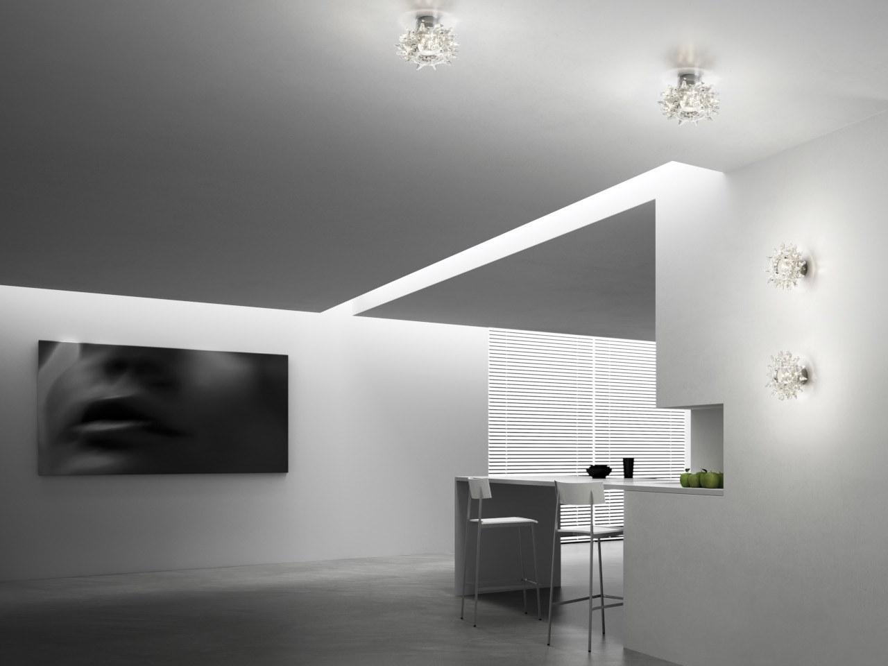 Crystal wall lamp / ceiling lamp | Kuk P-pl by Leucos