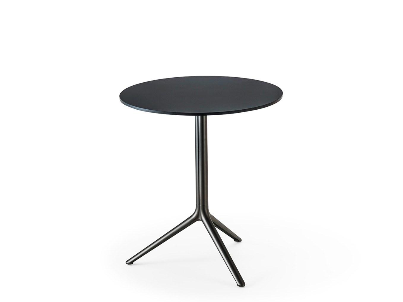 Round drop-leaf die cast aluminium table | Elliot 5470t by Pedrali