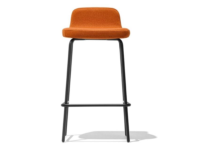 Sled base Imitation leather stool with footrest | Riley by Connubia