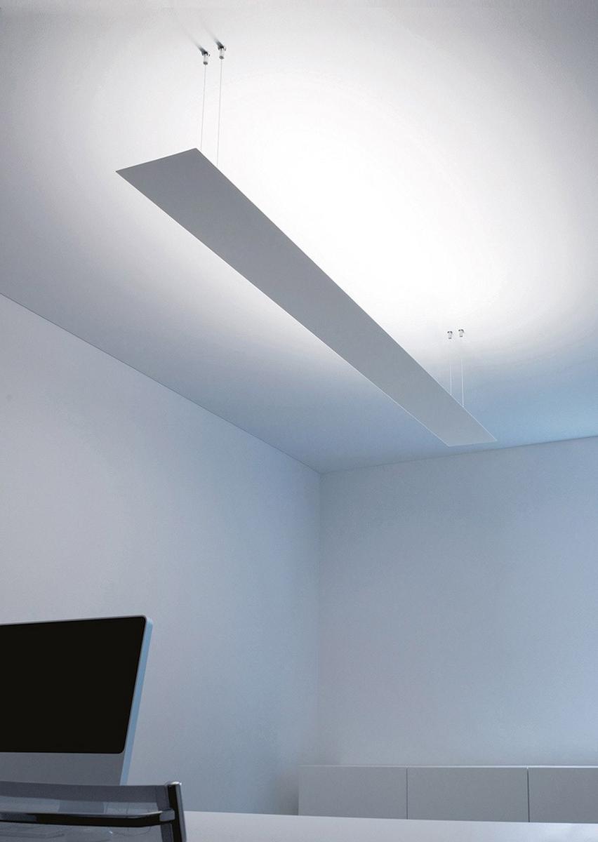 Fluorescent metal pendant lamp | Blade by Davide Groppi