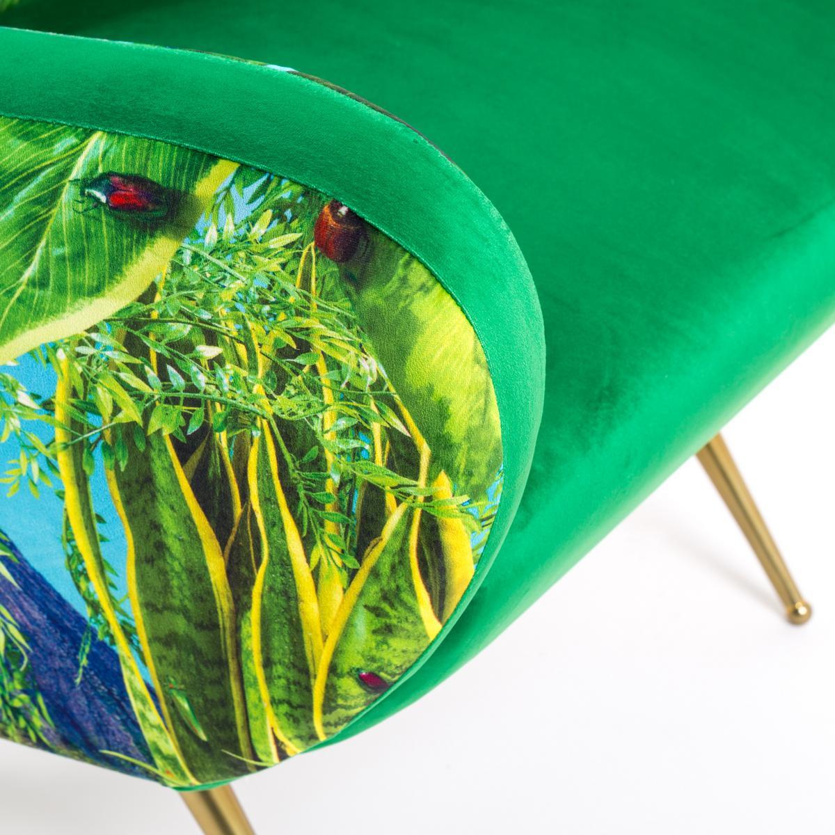 Fabric armchair with armrests | Volcano by Seletti