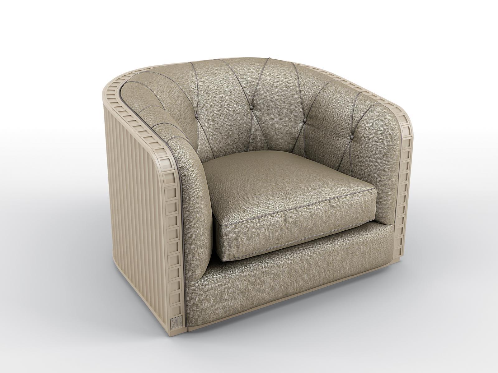 Fabric armchair with armrests | Bauhaus by Bruno Zampa