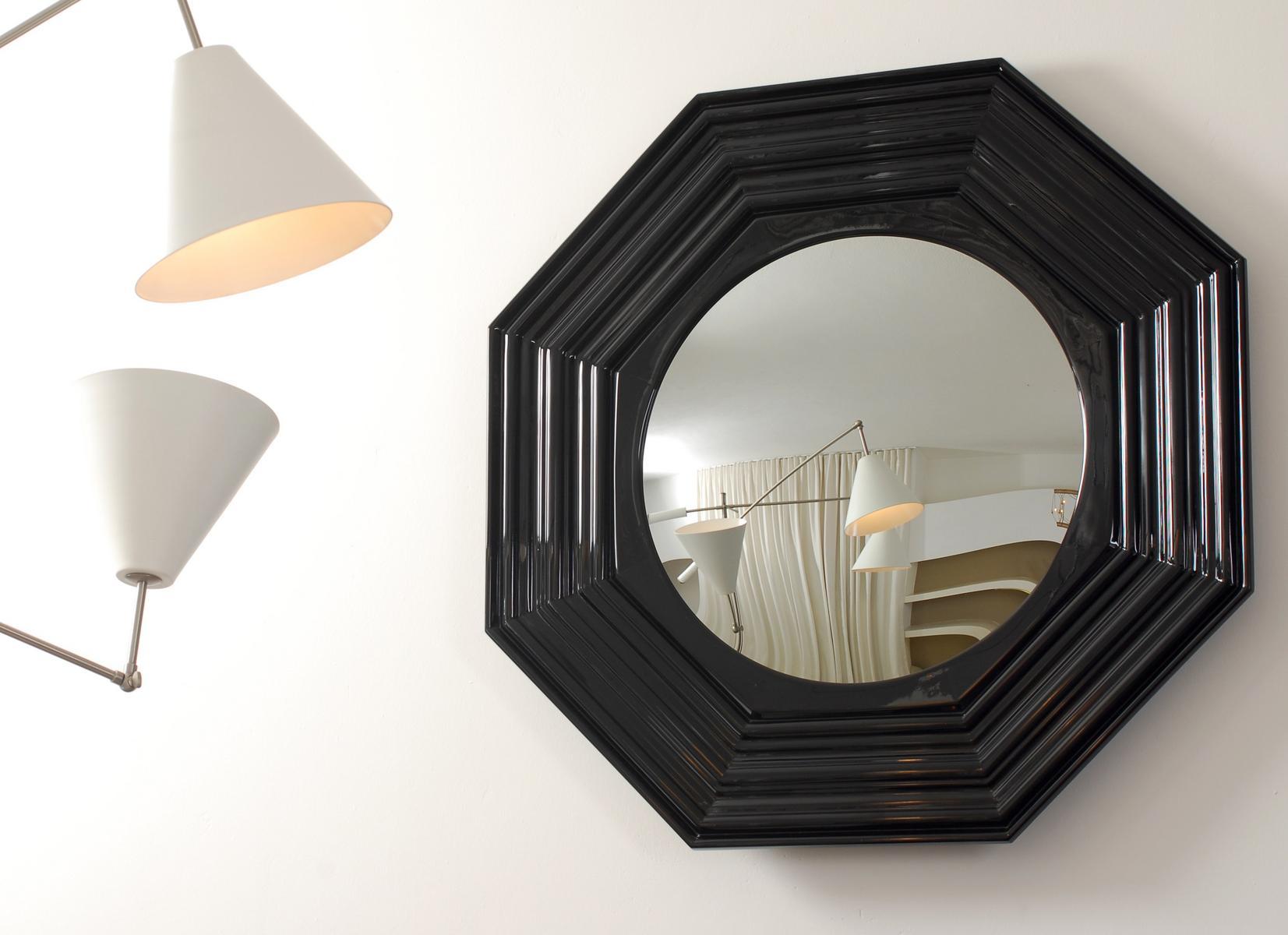 Wall-mounted framed mahogany mirror | Lenox by Boca Do Lobo