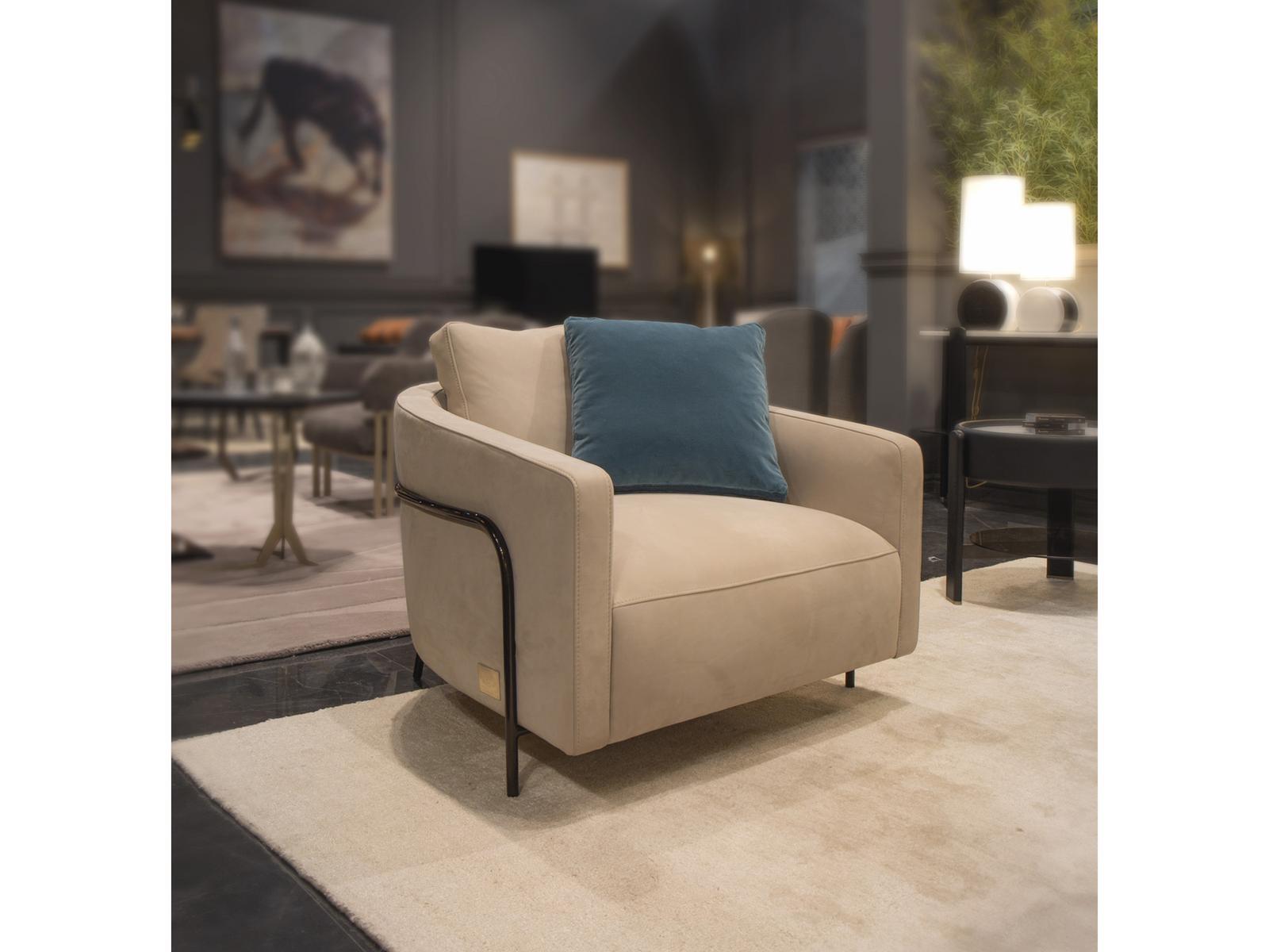 Nabuk armchair | Giulia by Formitalia