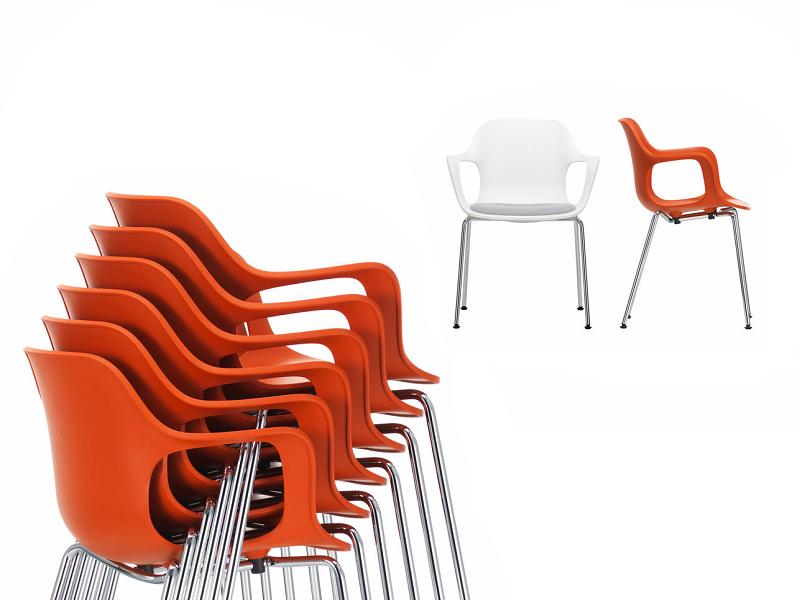 Stackable chair with armrests | Hal Tube by Vitra