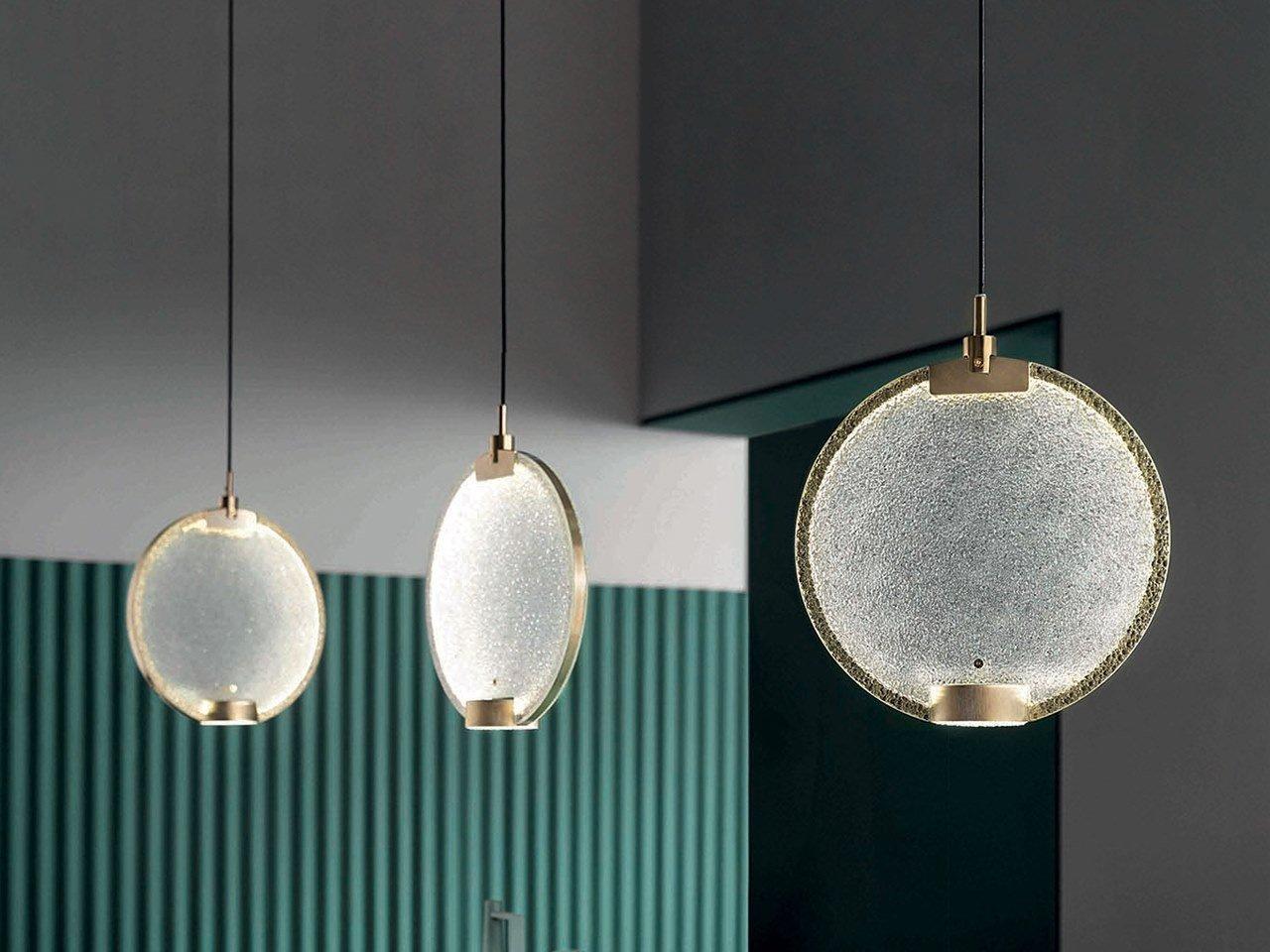 LED glass pendant lamp | Horo S1 by Masiero