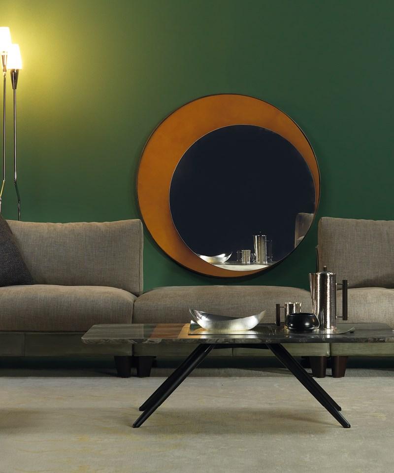 Round wall-mounted mirror | Eclipse by Borzalino