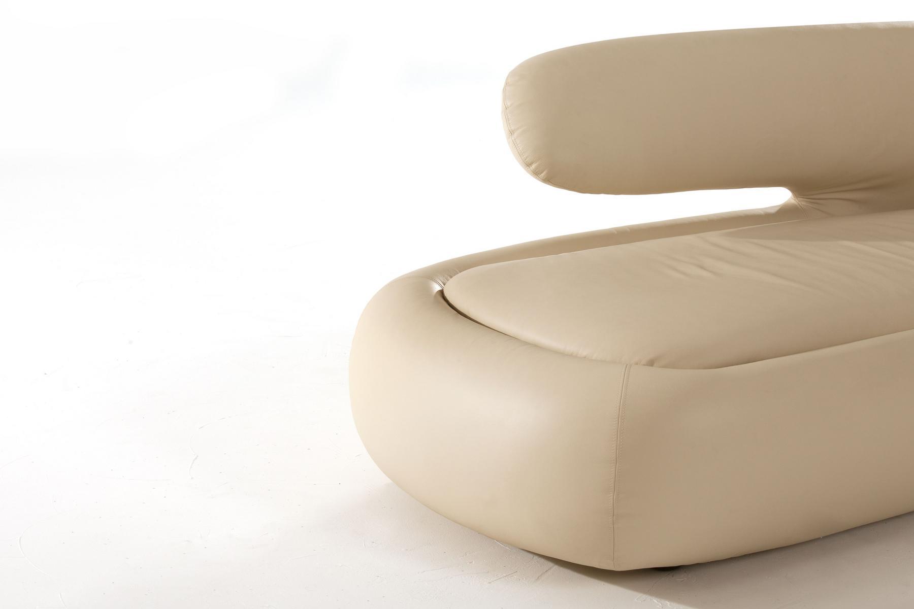 Upholstered leather day bed | Duny by Tonin Casa