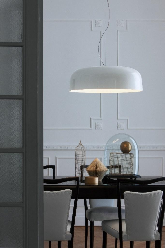 Indirect light fluorescent aluminium pendant lamp | Canopy - 422 by Oluce