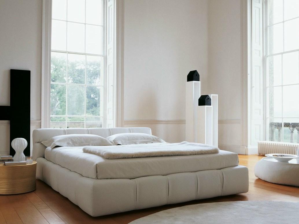 Fabric storage bed | Tufty Bed by B&B Italia
