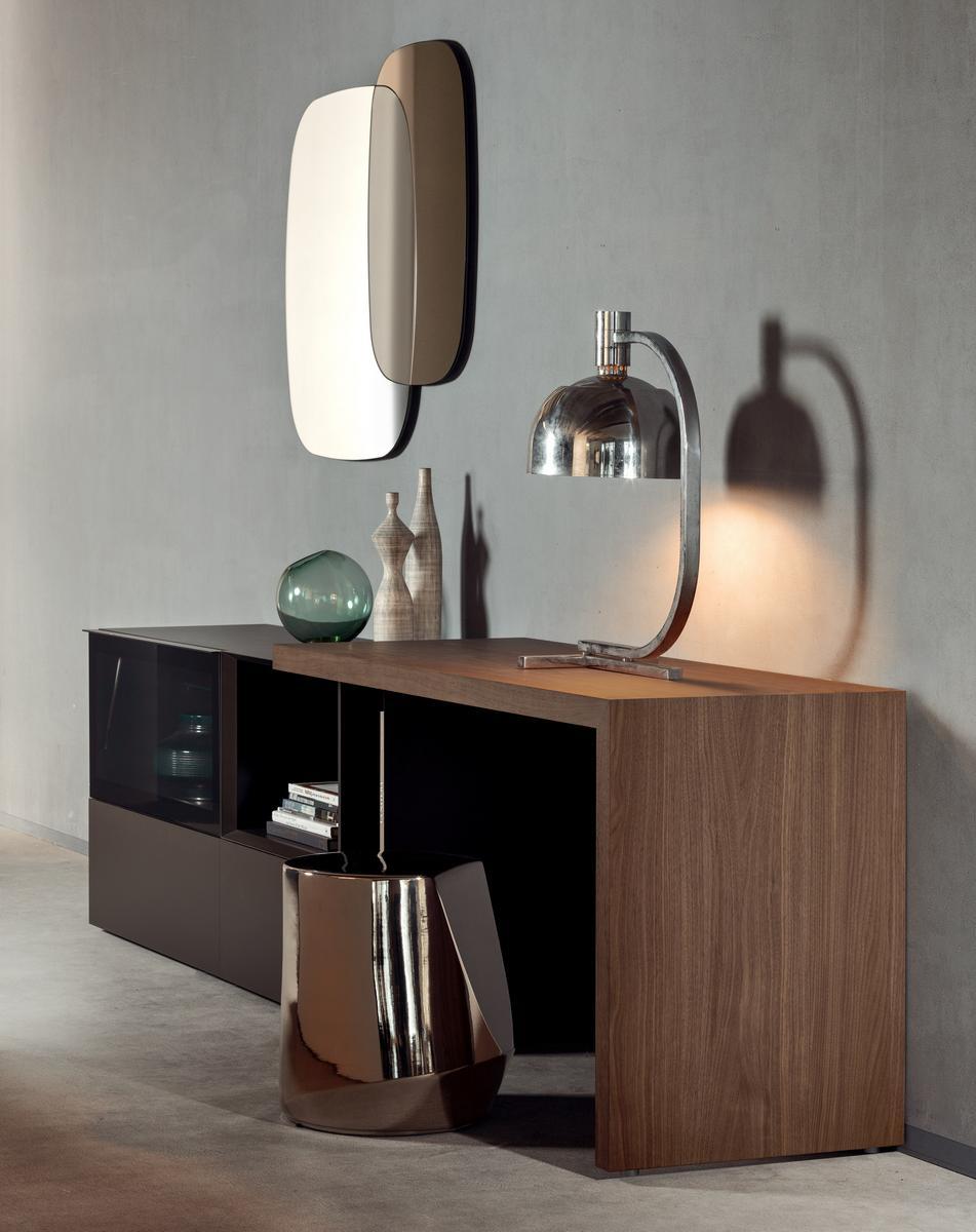 Rectangular wooden writing desk | Domino by Pianca