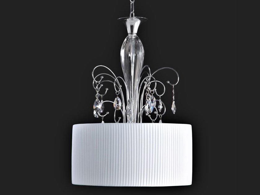 Pendant lamp with crystals | Soffio by Aiardini lighting