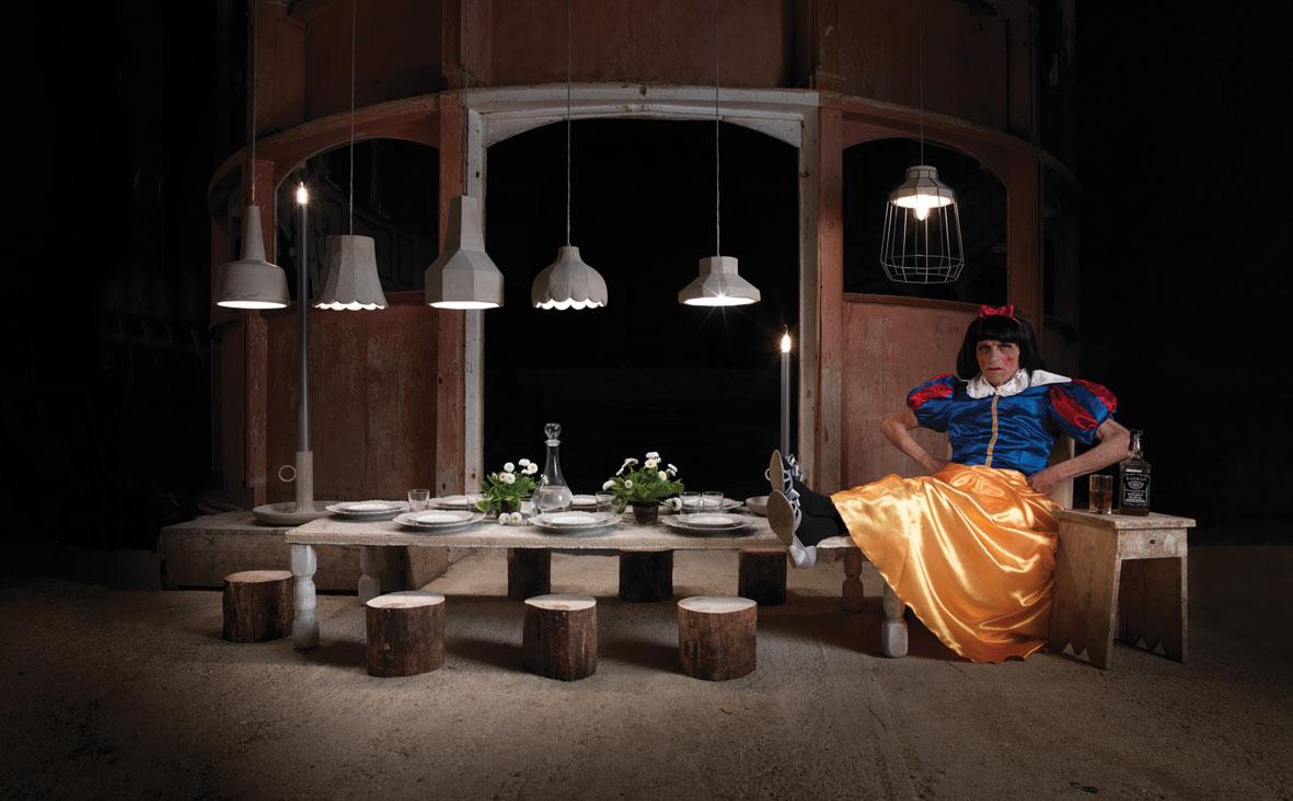 Cement outdoor pendant lamp | Eolo by Karman