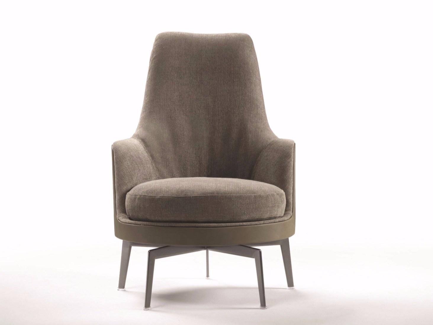 High-back fabric armchair | Guscioalto by Flexform