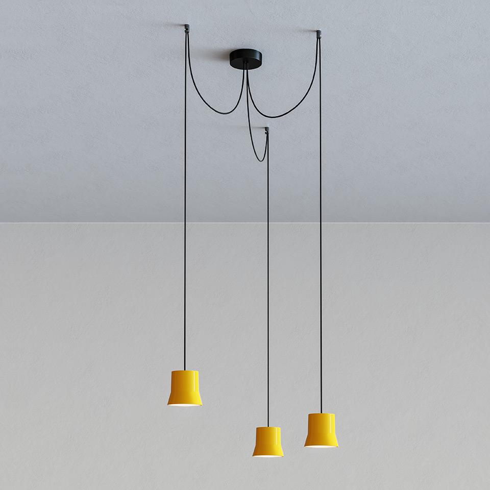 LED direct light aluminium pendant lamp | Giò Light Cluster by Artemide