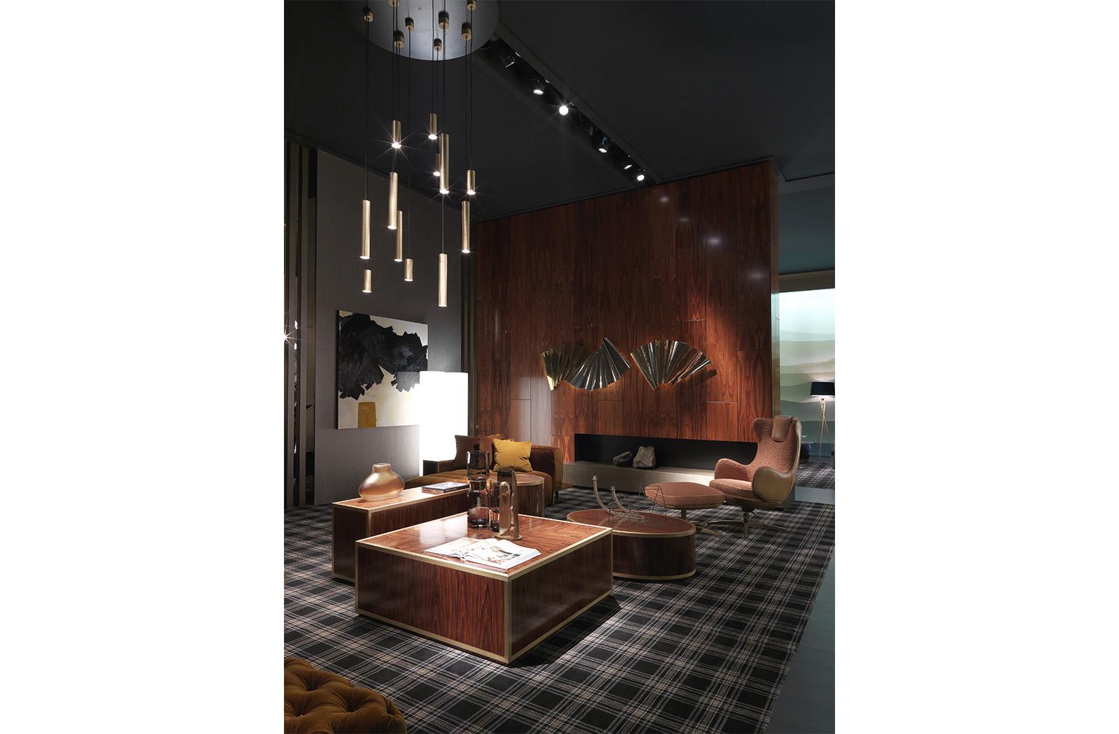 Low round wooden coffee table | Connor by Gianfranco Ferre Home