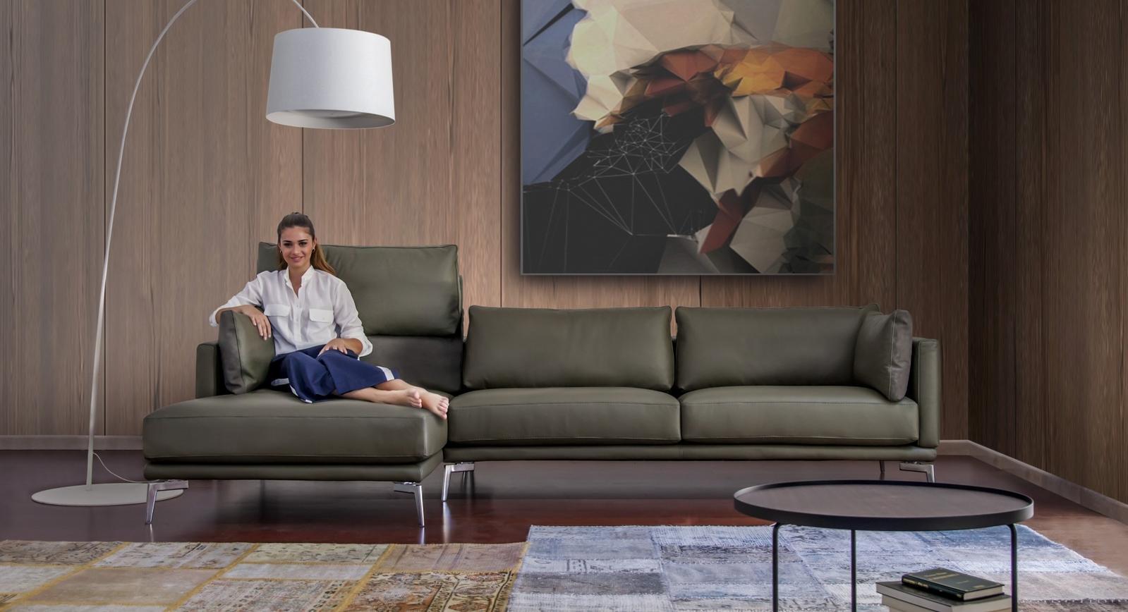 Sectional fabric sofa | Genius Loci by Calia Italia