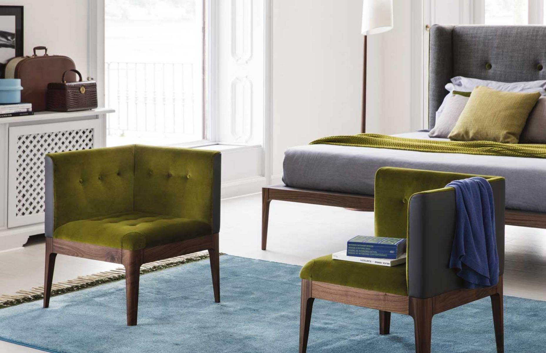 Tufted fabric easy chair | Wendy by Porada