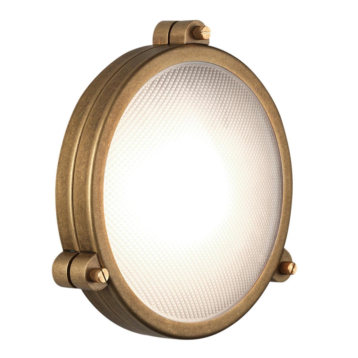 LED outdoor wall lamp in brass and glass | Malibù by Astro lighting