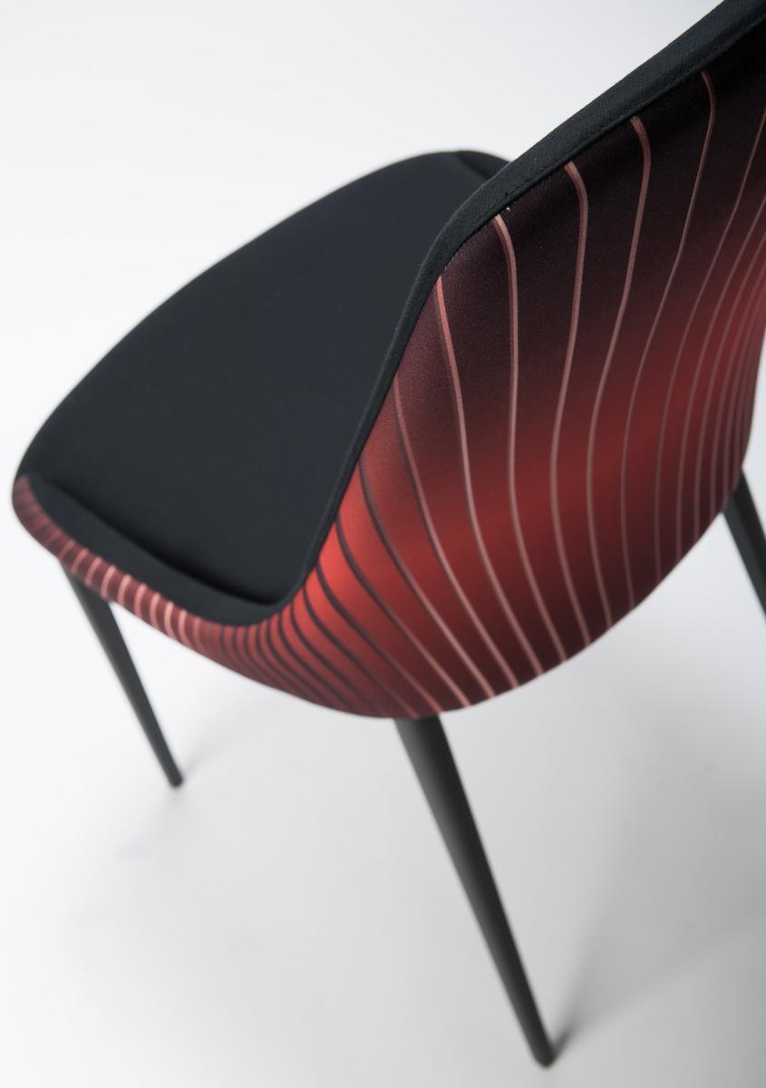 Upholstered high-back fabric chair | Sofia by Riflessi