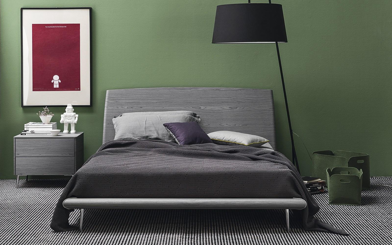 Wood veneer bed | Dixie by Calligaris