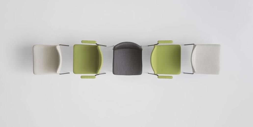 Upholstered chair with armrests | Tweet 895/2 by Pedrali