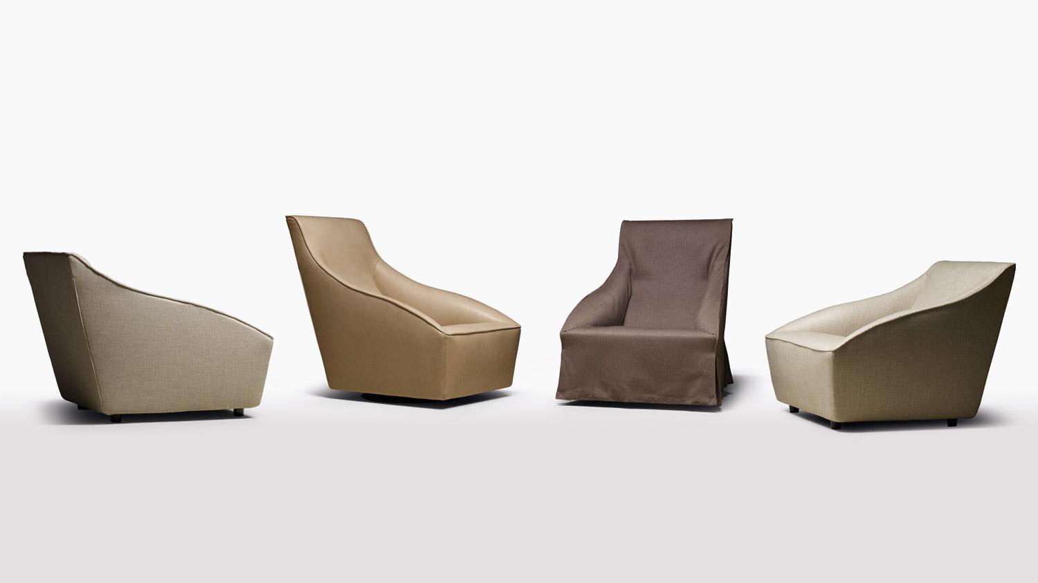 Fabric armchair with armrests | Doda by Molteni