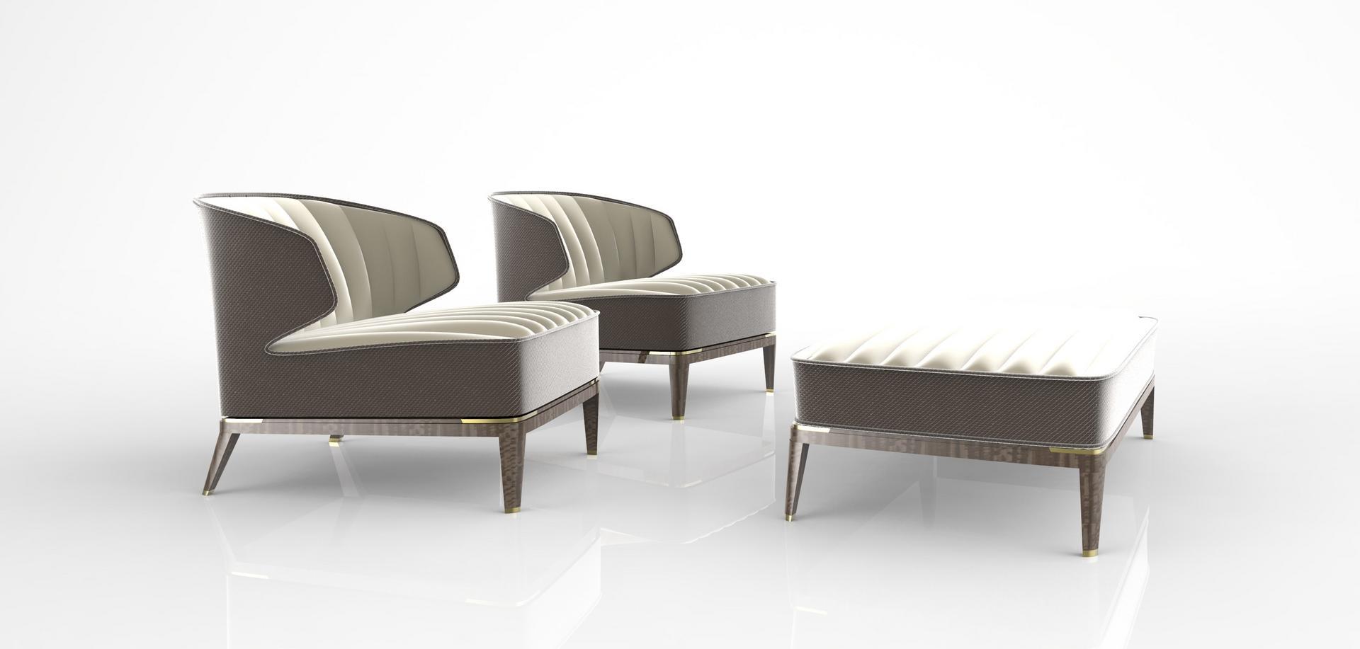Upholstered fabric armchair | Blondie by Visionnair