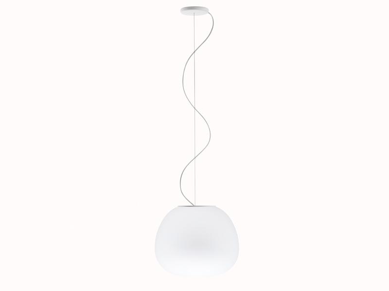 Blown glass pendant lamp | Lumi Mochi by Fabbian