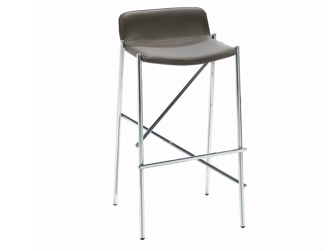 Upholstered barstool | Trampoliere In by Midj