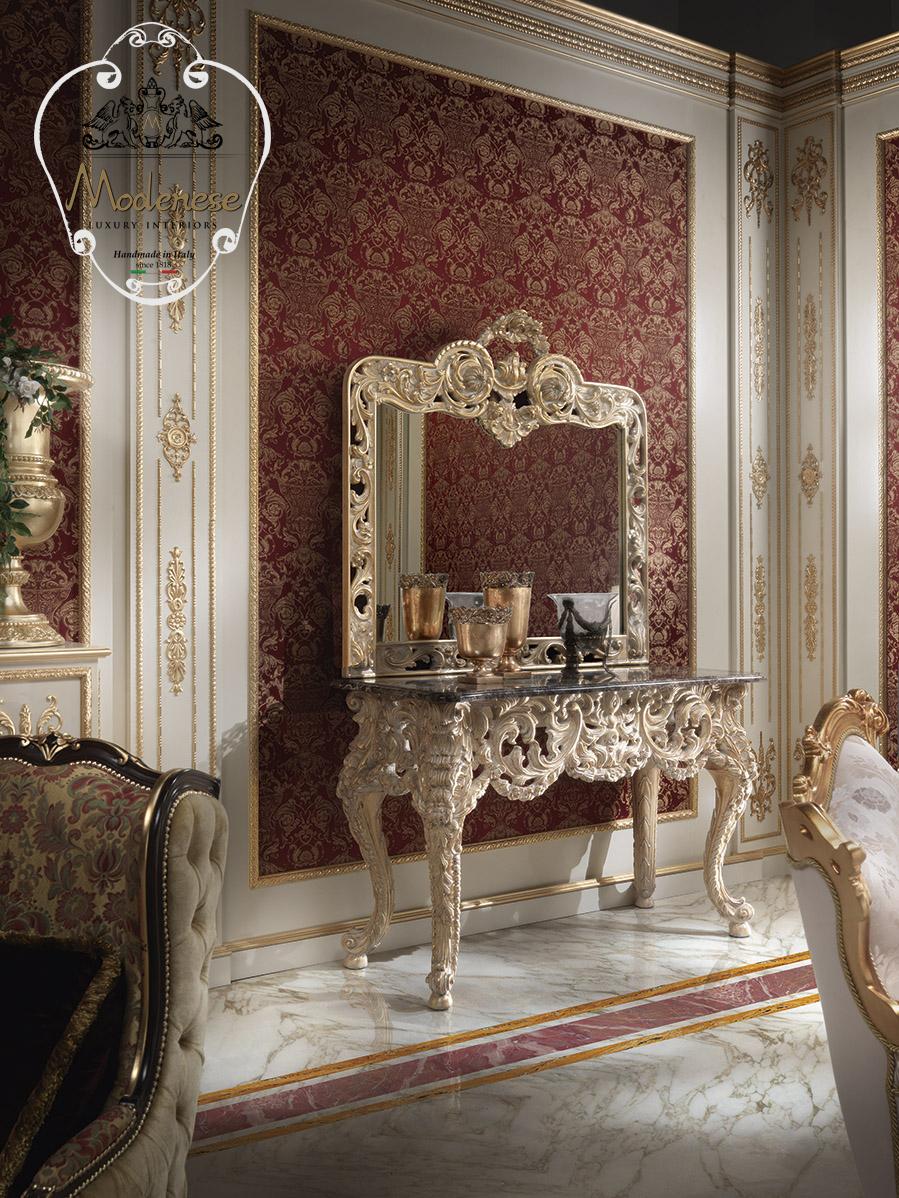 Rectangular wooden console table | 14609 by Modenese Gastone